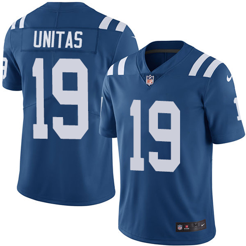 Indianapolis Colts #19 Limited Johnny Unitas Royal Blue Nike NFL Home Men JerseVapor Untouchable jerseys